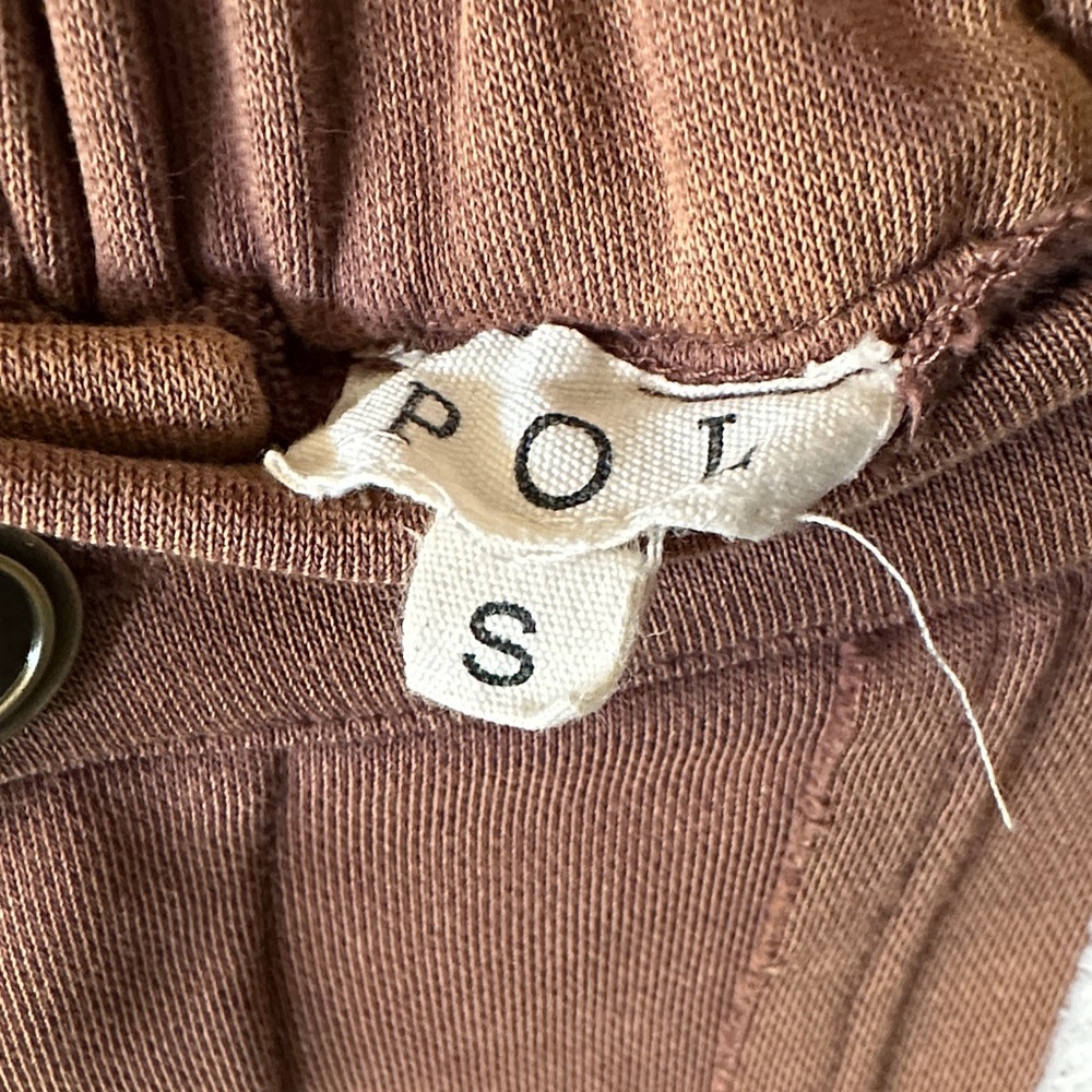 POL Patchwork Pants in Rust Brown size Small - image 2